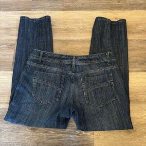 Cabi #640 Women's Jeans Boyfriend Mid Rise Cropped Straight Leg Size 8